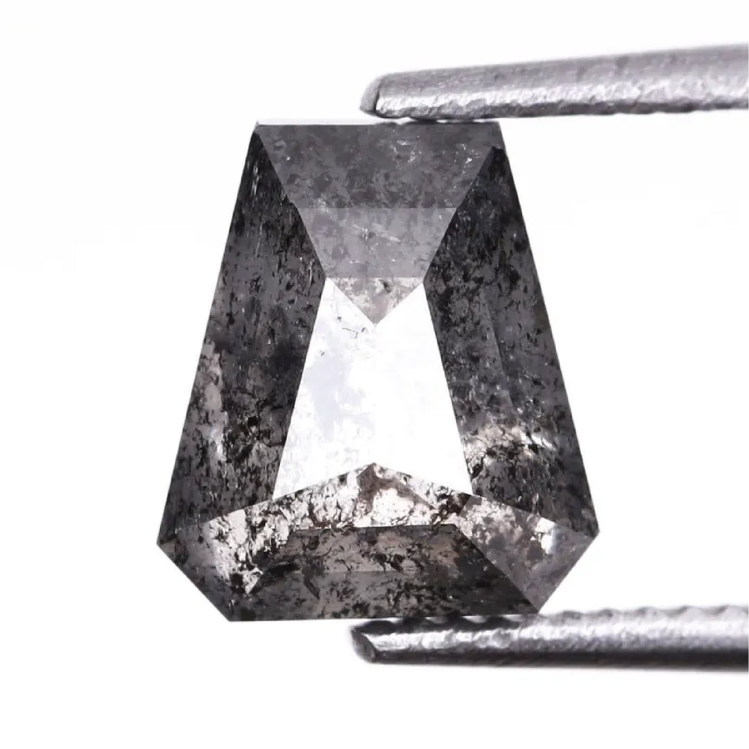 1.01 CT Salt and Pepper Coffin Cut Diamond | TheMinimalCarbon