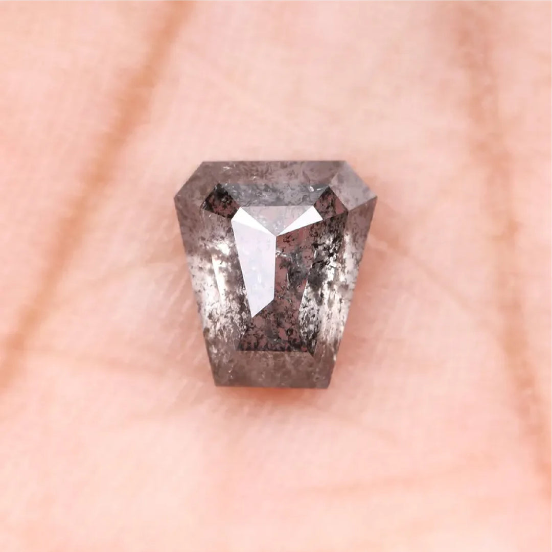 1.01 CT Salt and Pepper Coffin Cut Diamond | TheMinimalCarbon