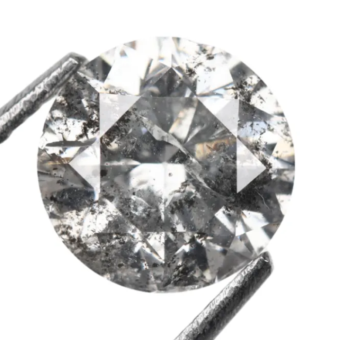 Salt And Pepper Diamond Round Brilliant Cut Diamond