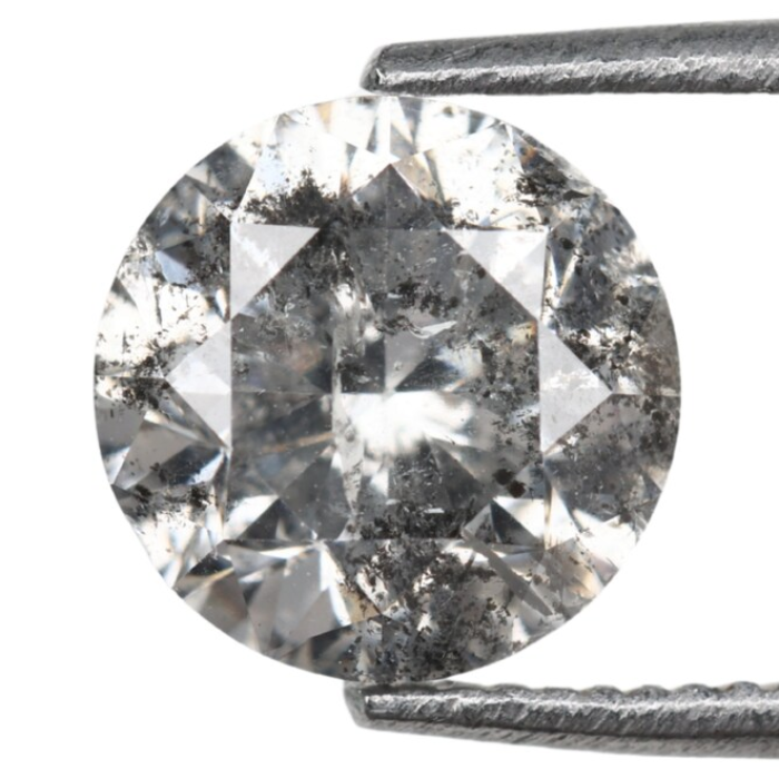 Salt And Pepper Diamond Round Brilliant Cut Diamond