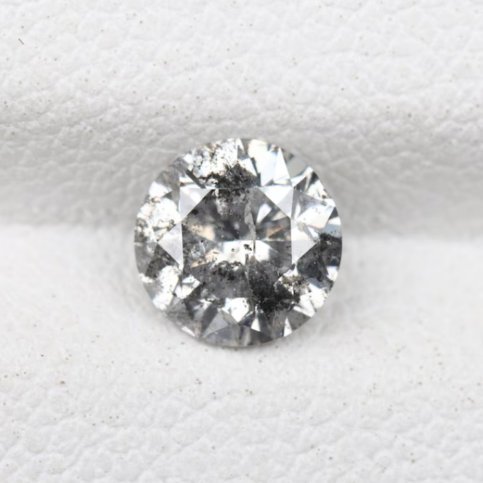 Salt And Pepper Diamond Round Brilliant Cut Diamond