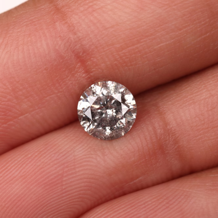 Salt And Pepper Diamond Round Brilliant Cut Diamond