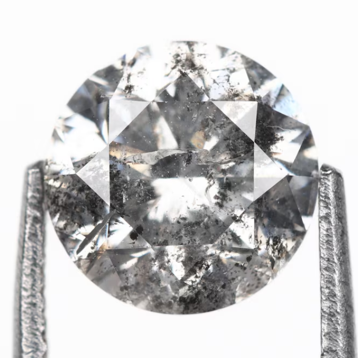 Salt And Pepper Diamond Round Brilliant Cut Diamond