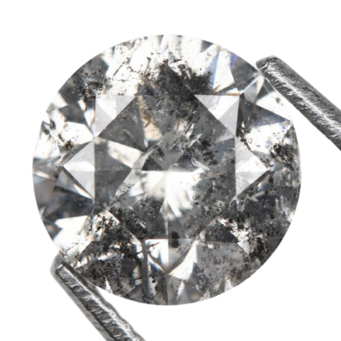 Salt And Pepper Diamond Round Brilliant Cut Diamond