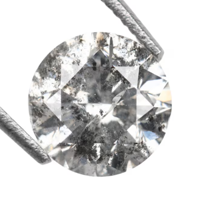 Salt And Pepper Diamond Round Brilliant Cut Diamond