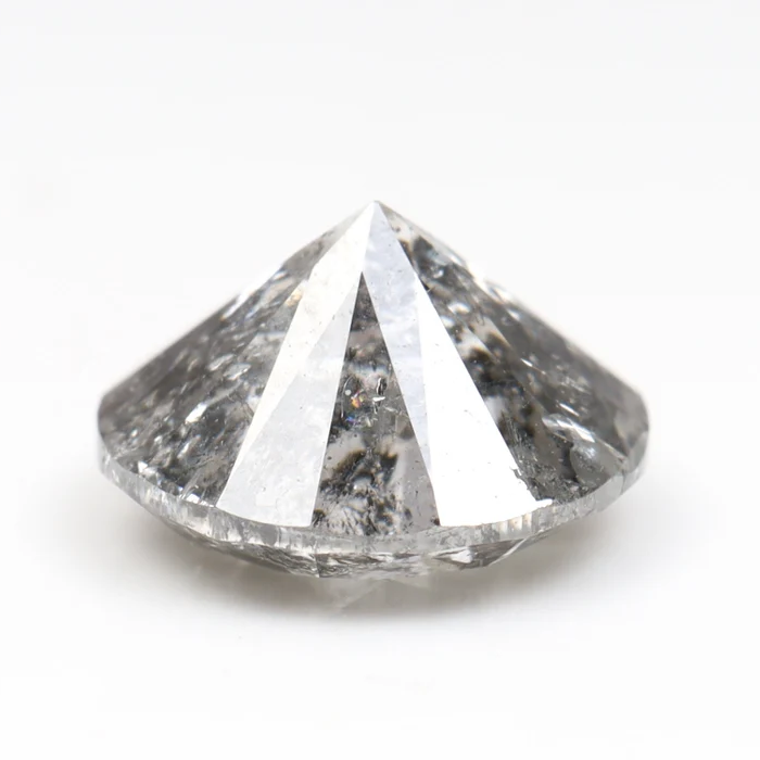 1.02 CT, 6.3 MM | Salt And Pepper Diamond | Round Brilliant Cut Diamond - Minimal Carbon