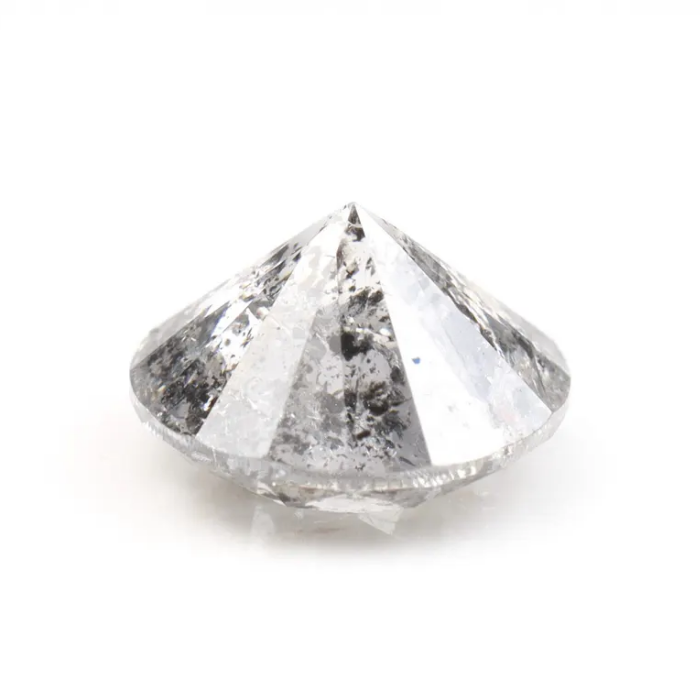 1.03 CT, 6.3 MM | Salt And Pepper Diamond | Round Brilliant Cut Diamond - Minimal Carbon