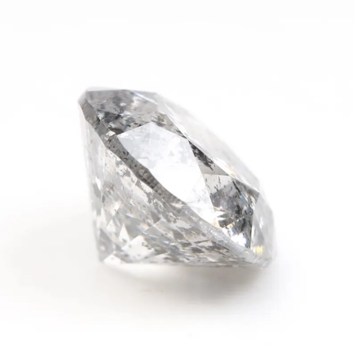 1.03 CT, 6.3 MM | Salt And Pepper Diamond | Round Brilliant Cut Diamond - Minimal Carbon