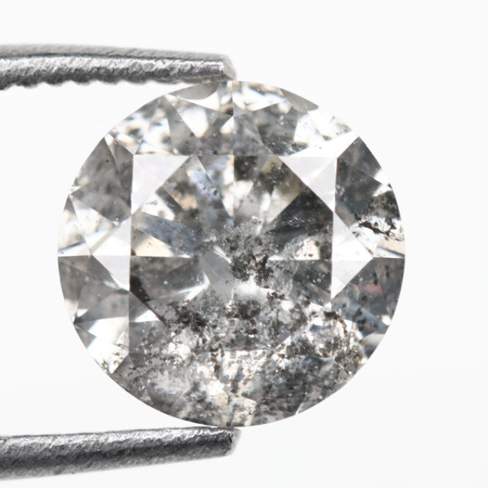 Salt And Pepper Diamond Round Brilliant Cut Diamond