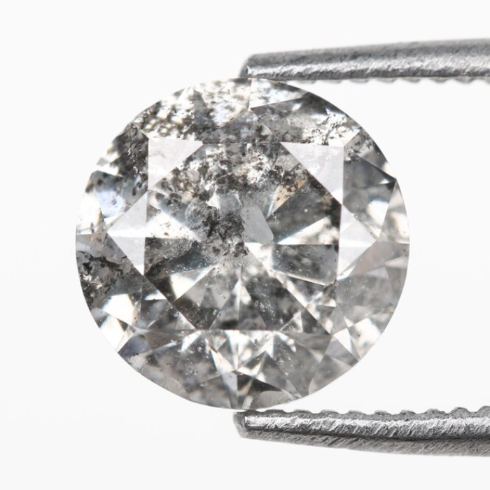 Salt And Pepper Diamond Round Brilliant Cut Diamond