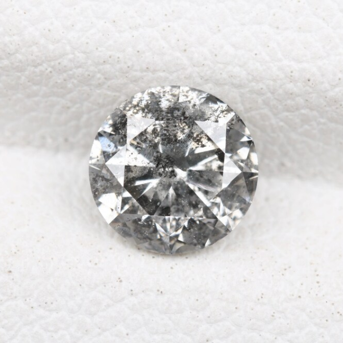 Salt And Pepper Diamond Round Brilliant Cut Diamond