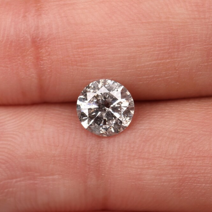 Salt And Pepper Diamond Round Brilliant Cut Diamond