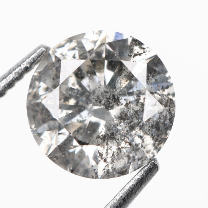 Salt And Pepper Diamond Round Brilliant Cut Diamond