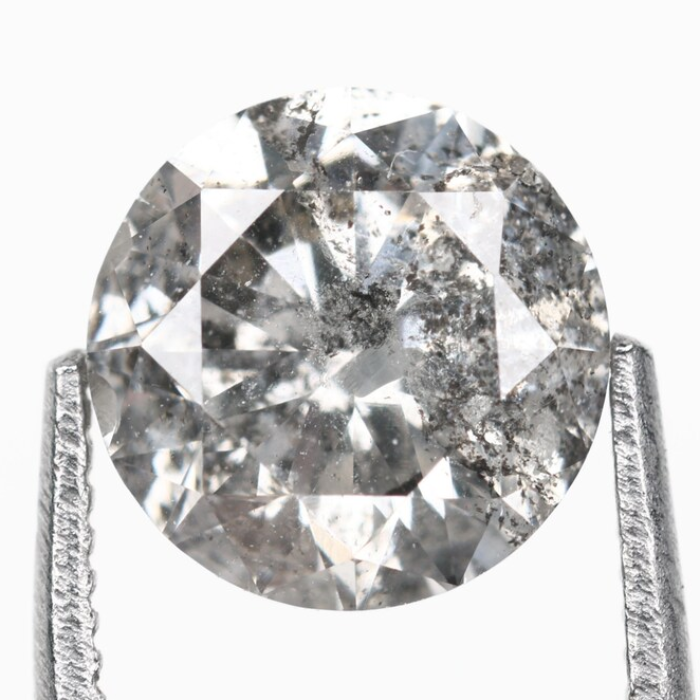 Salt And Pepper Diamond Round Brilliant Cut Diamond