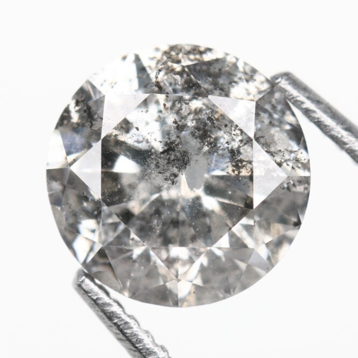 Salt And Pepper Diamond Round Brilliant Cut Diamond