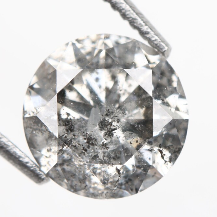 Salt And Pepper Diamond Round Brilliant Cut Diamond