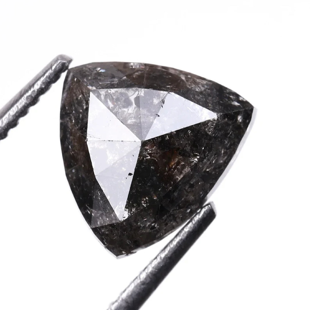 1.04 CT Salt and Pepper Trillion Cut Diamond