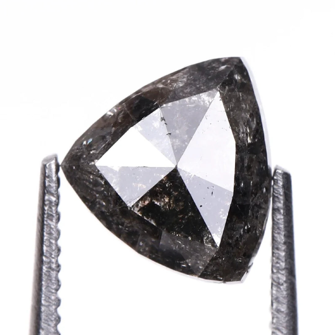 1.04 CT Salt and Pepper Trillion Cut Diamond