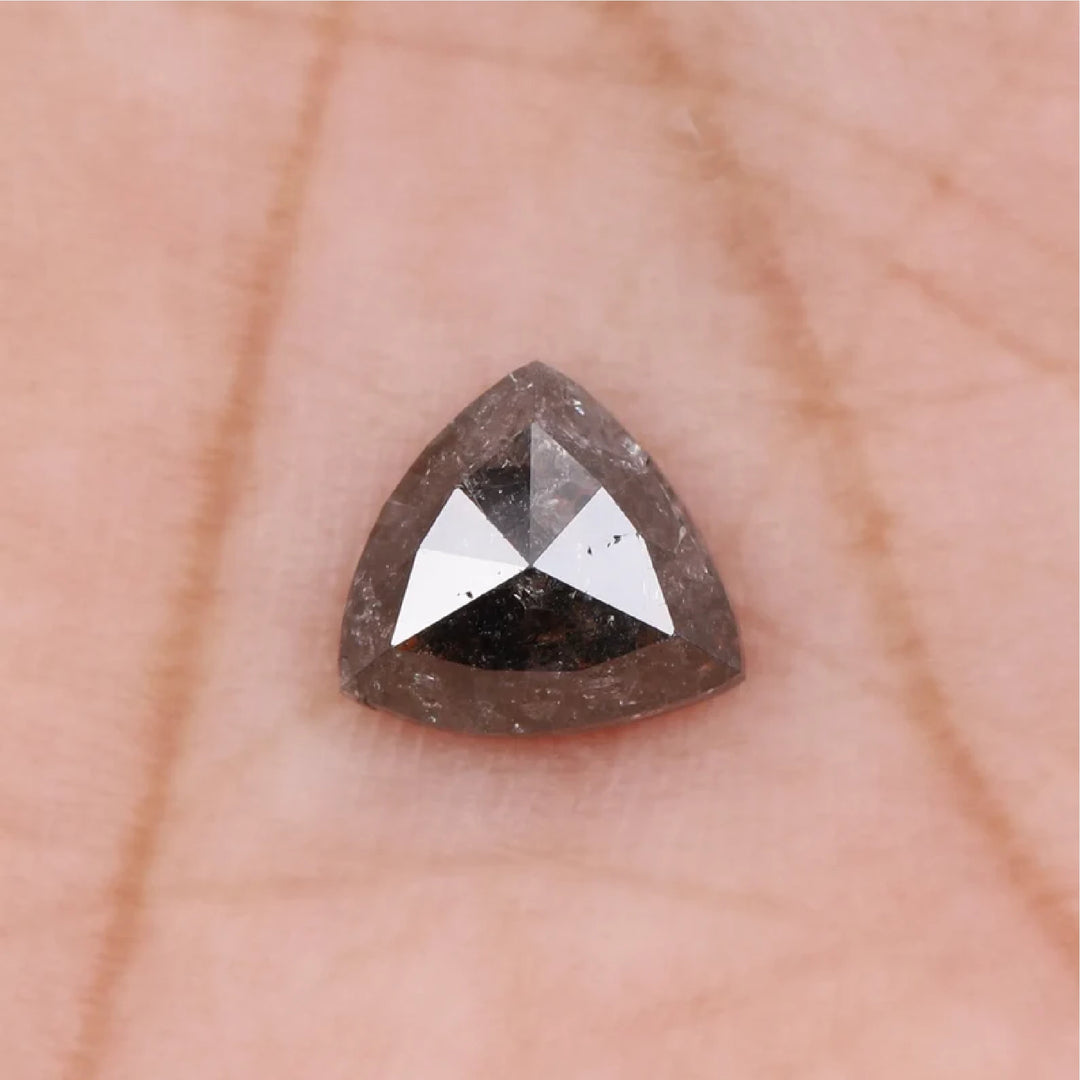 1.04 CT Salt and Pepper Trillion Cut Diamond