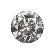1.05 CT Round Brilliant Cut Salt and Pepper Natural Diamond - Minimal Carbon