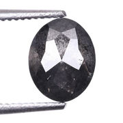 1.06 CT Oval Cut Salt and Pepper Natural Loose Diamond