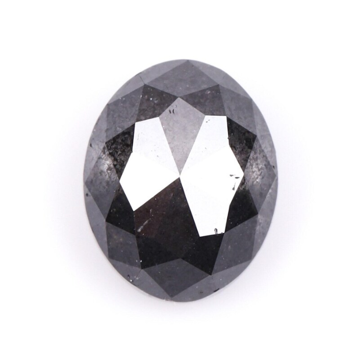 1.06 CT Oval Cut Salt and Pepper Natural Loose Diamond