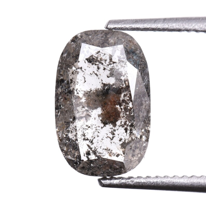 1.08 CT Salt And Pepper Oval Cut Loose Full Cut Diamond