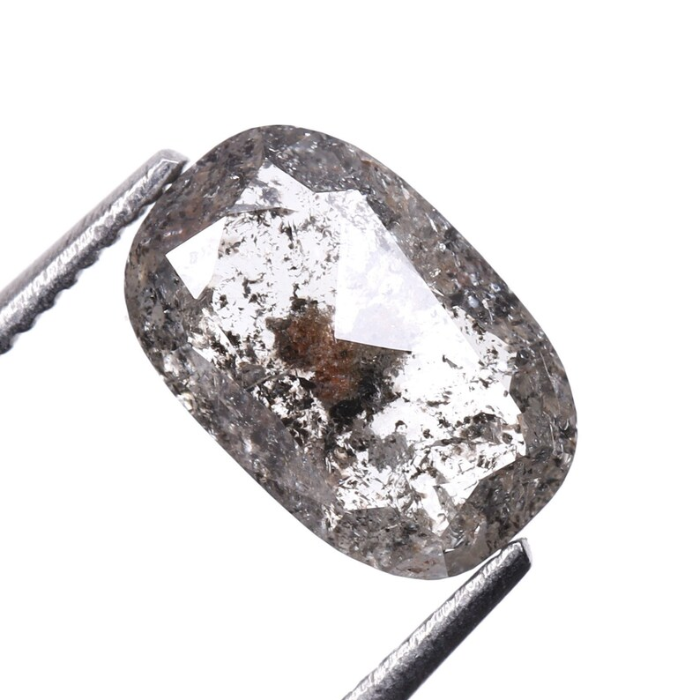 1.08 CT Salt And Pepper Oval Cut Loose Full Cut Diamond