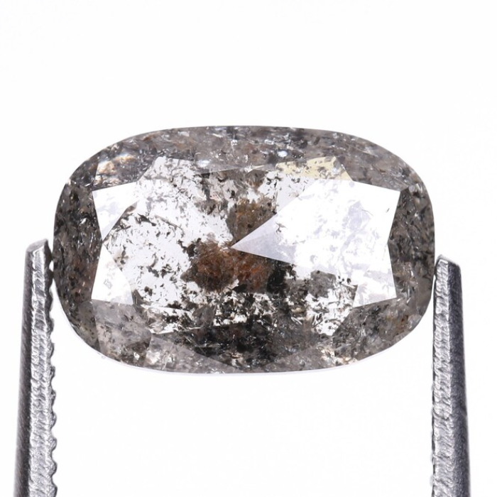 1.08 CT Salt And Pepper Oval Cut Loose Full Cut Diamond