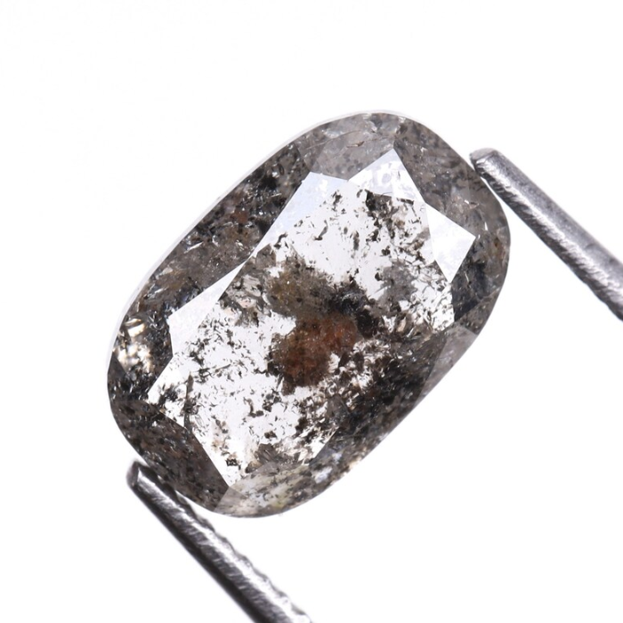 1.08 CT Salt And Pepper Oval Cut Loose Full Cut Diamond