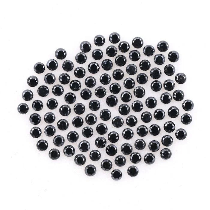 1.09 CT, 1.30 MM Round Brilliant Cut Black Natural Loose Diamond - Minimal Carbon