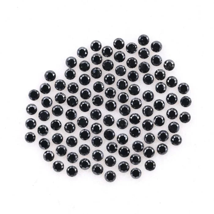 1.09 CT, 1.30 MM Round Brilliant Cut Black Natural Loose Diamond - Minimal Carbon