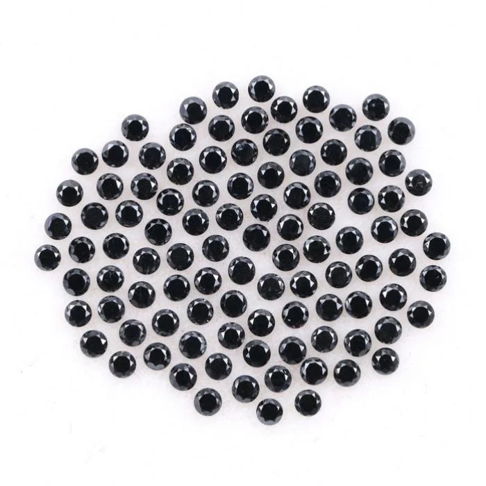 1.09 CT, 1.30 MM Round Brilliant Cut Black Natural Loose Diamond - Minimal Carbon