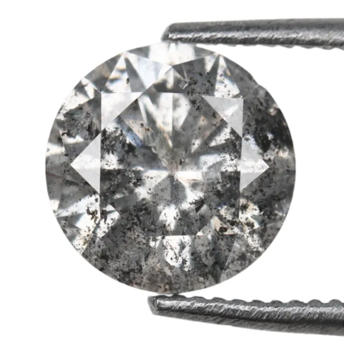 Salt And Pepper Diamond Round Brilliant Cut Diamond