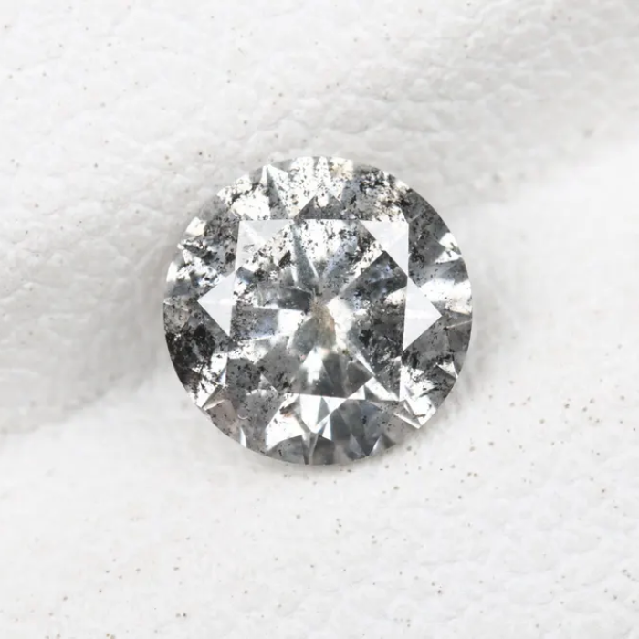 Salt And Pepper Diamond Round Brilliant Cut Diamond