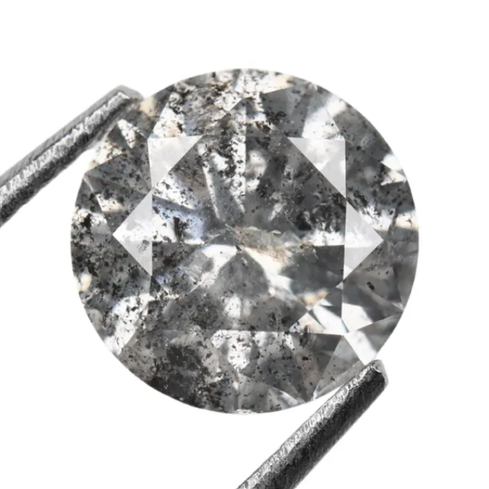Salt And Pepper Diamond Round Brilliant Cut Diamond