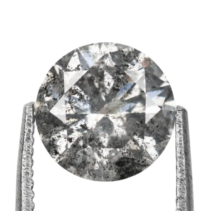 Salt And Pepper Diamond Round Brilliant Cut Diamond