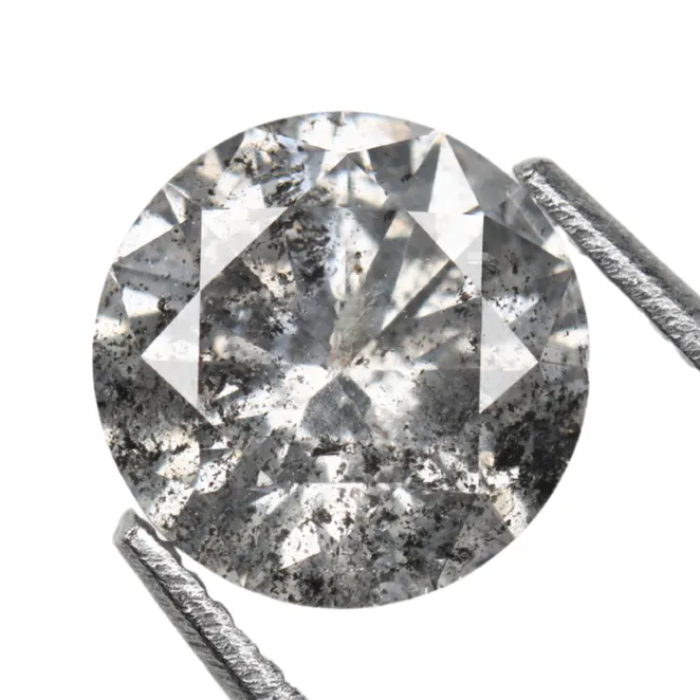 Salt And Pepper Diamond Round Brilliant Cut Diamond