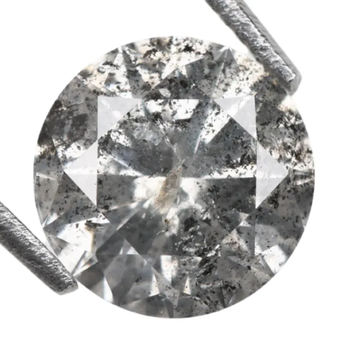 Salt And Pepper Diamond Round Brilliant Cut Diamond