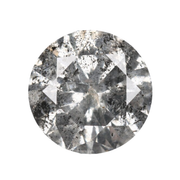 1.0 CT Round Brilliant Cut Salt and Pepper Diamond - Minimal Carbon