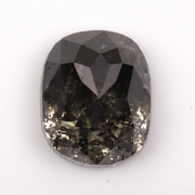 1.10 CT Oval Cut Salt and Pepper Natural Rose Cut Diamond