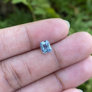 natural emerald cut saphhire gemstone 