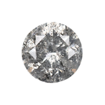 1.10 CT Round Brilliant Cut Salt and Pepper Diamond - Minimal Carbon