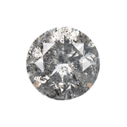 1.10 CT Round Brilliant Cut Salt and Pepper Diamond - Minimal Carbon