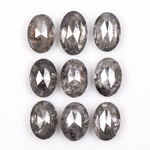 1.11 CT Salt  and Pepper Oval Cut Diamonds 