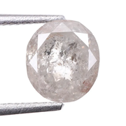 1.12 CT Oval Cut Salt and Pepper Natural Diamond - Minimal Carbon