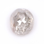 1.12 CT Oval Cut Salt and Pepper Natural Diamond - Minimal Carbon