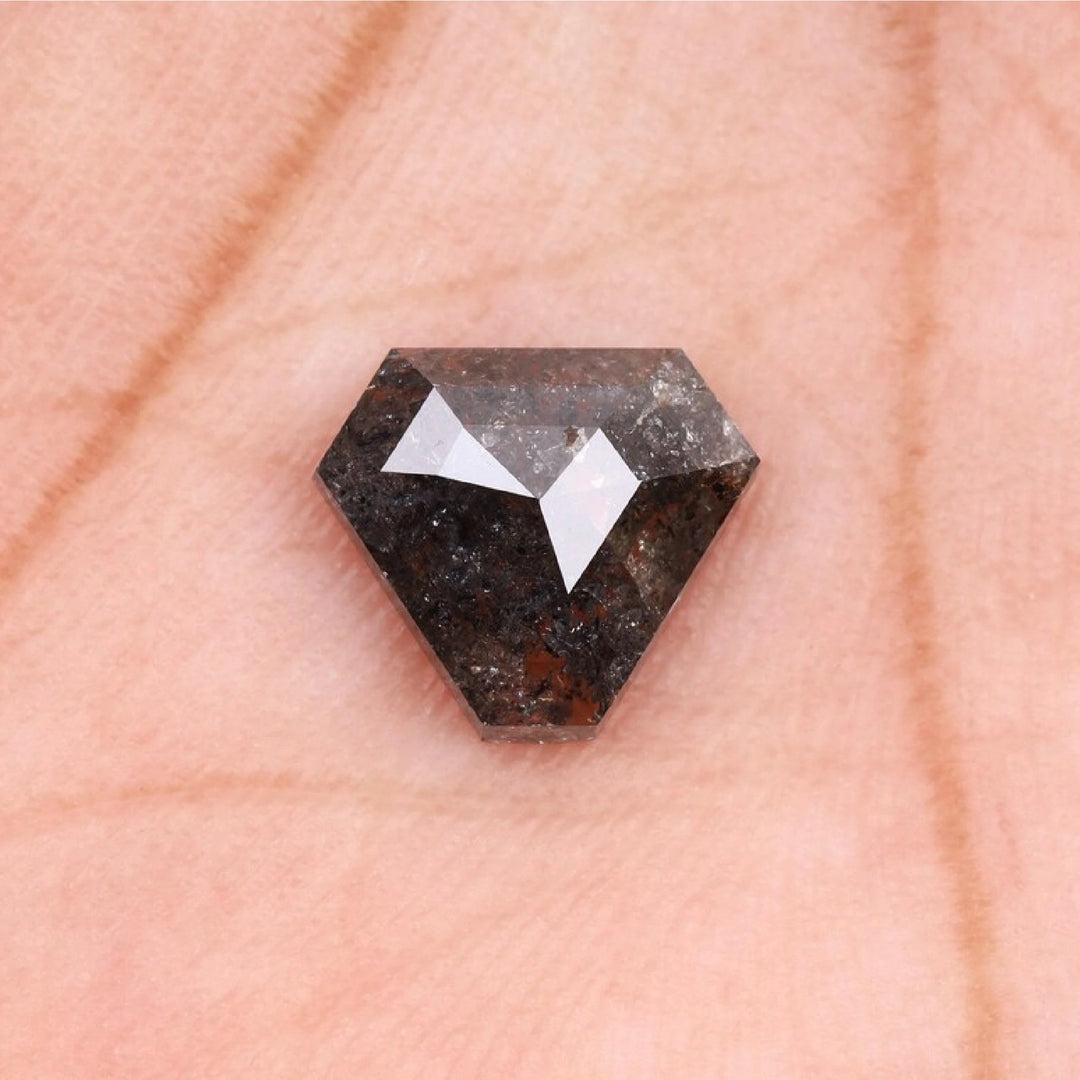 1.13 CT Salt and Pepper Coffin Cut Diamond | TheMinimalCarbon