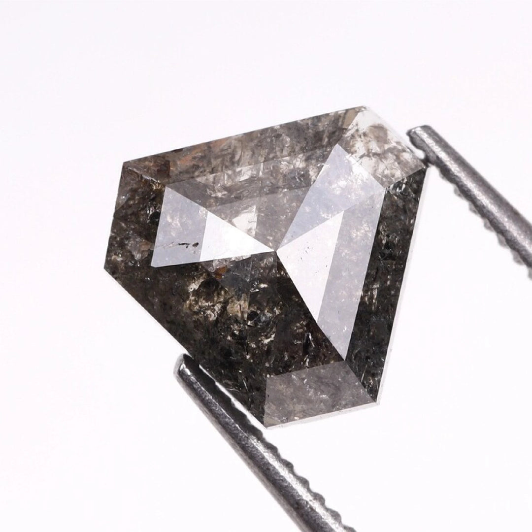 1.13 CT Salt and Pepper Coffin Cut Diamond | TheMinimalCarbon