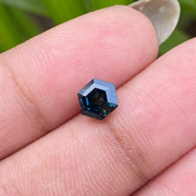 hexagone blue green sapphire 